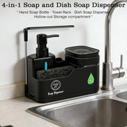 4-in-1 Kitchen Sink Organizer with Soap Dispenser Aberscent