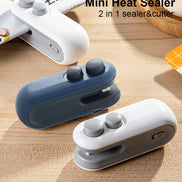 Mini Heat Bag Sealing Machine Package Sealer Bags Plastic Food Sealer Clip Bag Handheld Sealer Food Packaging Heat Sealer Aberscent