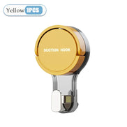 Gold suction hook on a white background with 'Yellow 1PCS' label.