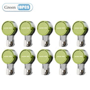 Green suction hooks with '10PCS' label on a white background