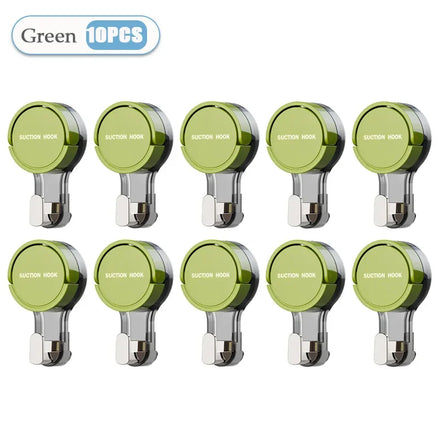 Green suction hooks with '10PCS' label on a white background