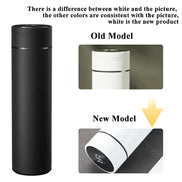 Comparison of an old model and a new model of a product, with text indicating a difference between white and the picture.