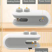 Mini Heat Bag Sealing Machine Package Sealer Bags Plastic Food Sealer Clip Bag Handheld Sealer Food Packaging Heat Sealer Aberscent