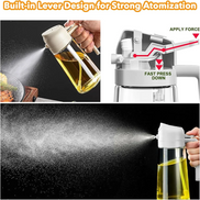 Sprayer with built-in lever design for strong atomization, showing usage and features.