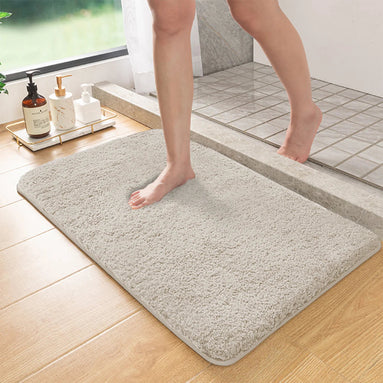Long hair absorbent bathroom mat furry shower room foot wiping mat toilet non-slip mat entrance mat Aberscent