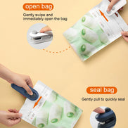 Mini Heat Bag Sealing Machine Package Sealer Bags Plastic Food Sealer Clip Bag Handheld Sealer Food Packaging Heat Sealer Aberscent