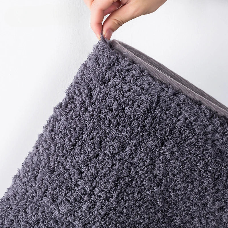 Long hair absorbent bathroom mat furry shower room foot wiping mat toilet non-slip mat entrance mat Aberscent