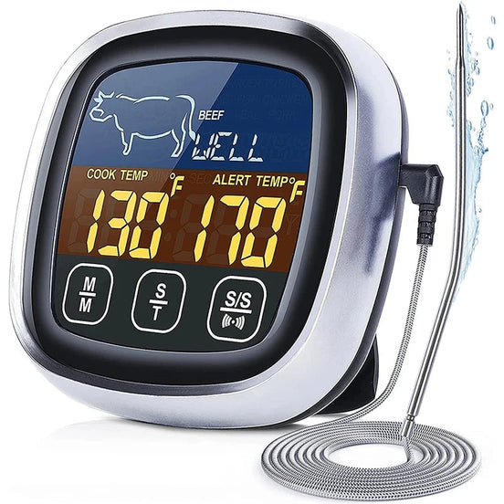 HOMEFISH Digital Meat Kitchen Thermometer Stainless Waterproof Meat Temperature Thermometre Probe Oven Cooking BBQ Aberscent