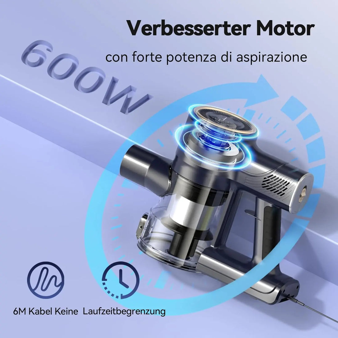 Free-Stand 6 in 1 Handheld Vacuum Cleaner (Wired/Corded)