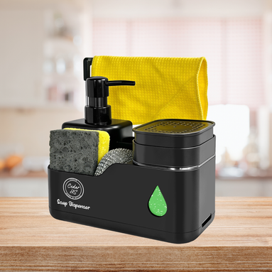 4-in-1 Kitchen Sink Organizer with Soap Dispenser